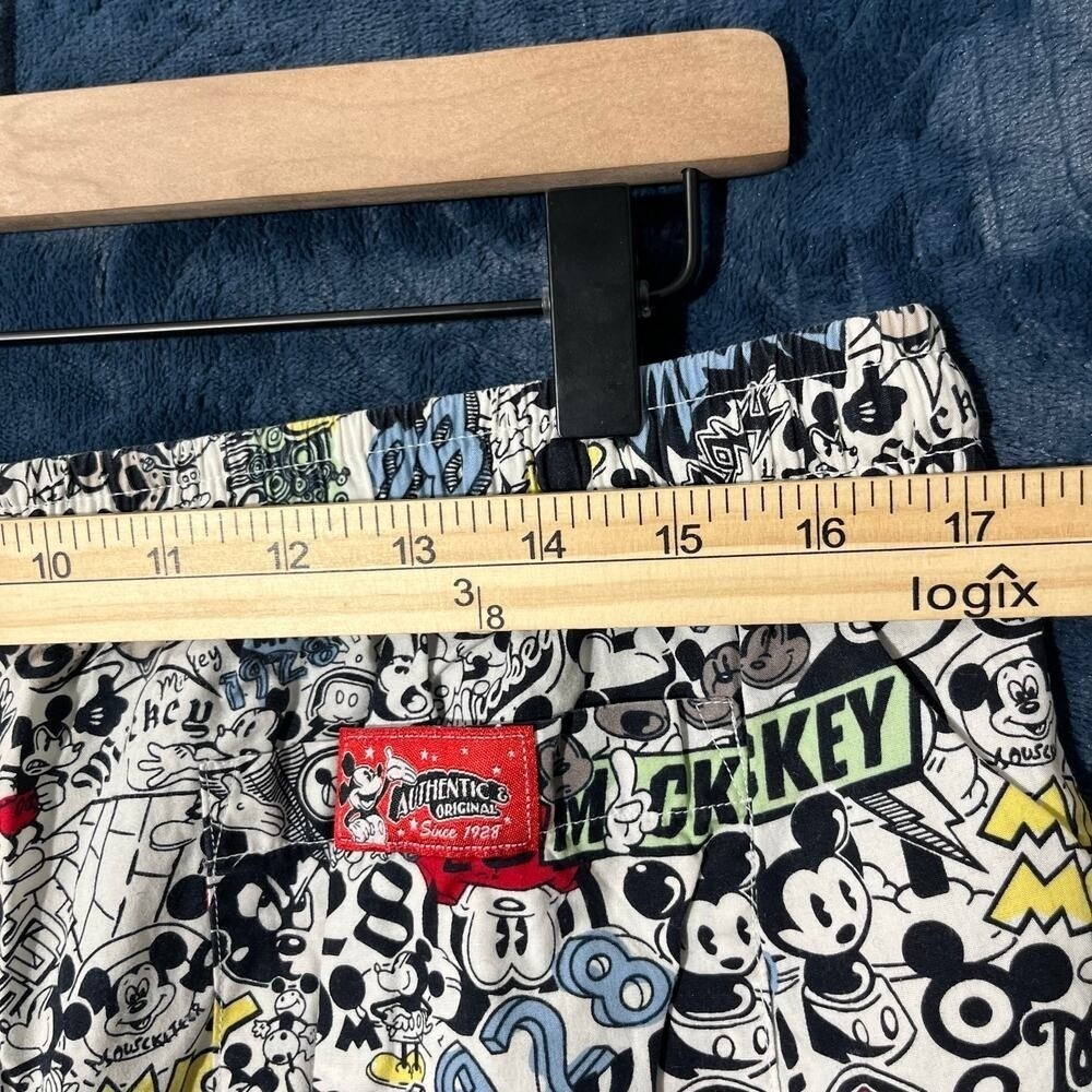 Vintage Disney Parks Mickey Design Multi-Color Pajama Pants Drawstring‎ Womens L - Picture 6 of 7